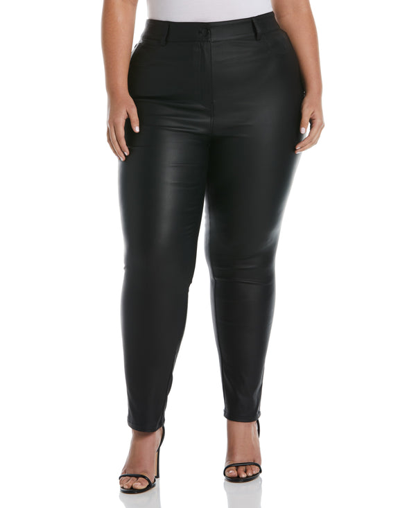 Rafaella Plus Size 5-Pocket Coated Twill Pant