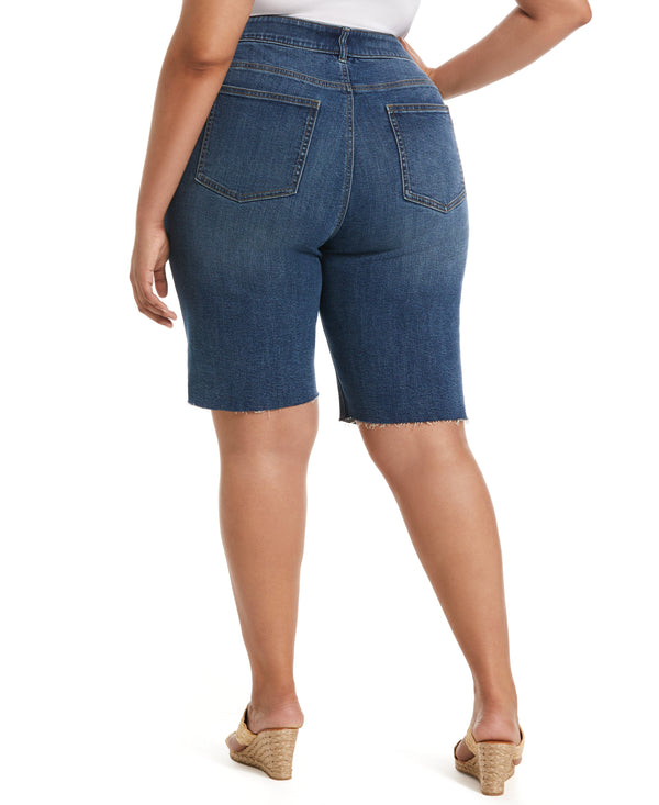 Rafaella Plus Size Classic Fit Denim Bermuda Short
