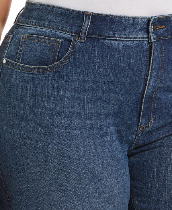 Rafaella Plus Size Classic Fit Denim Bermuda Short