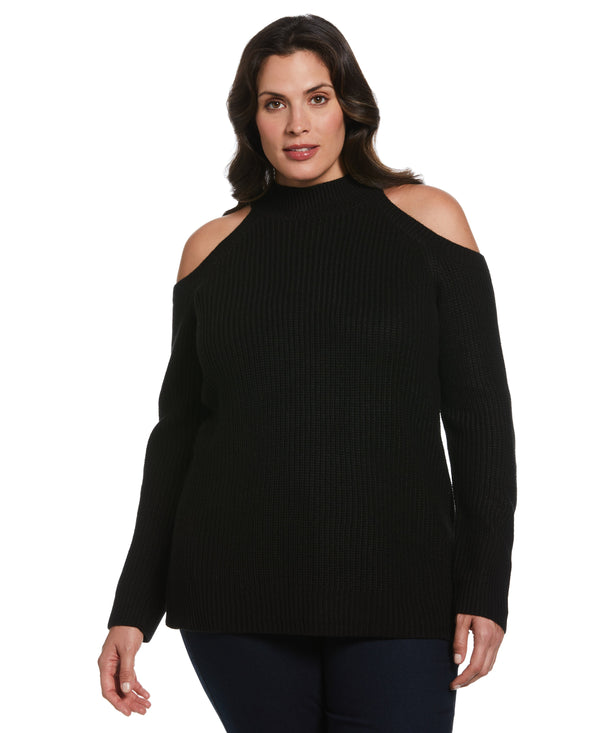 rafaella Plus Size Cold Shoulder Sweater Tunic