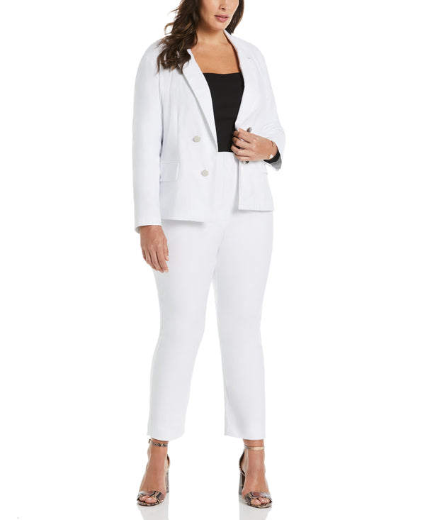 Rafaella Plus Size Cropped Satin Luxe Jacket