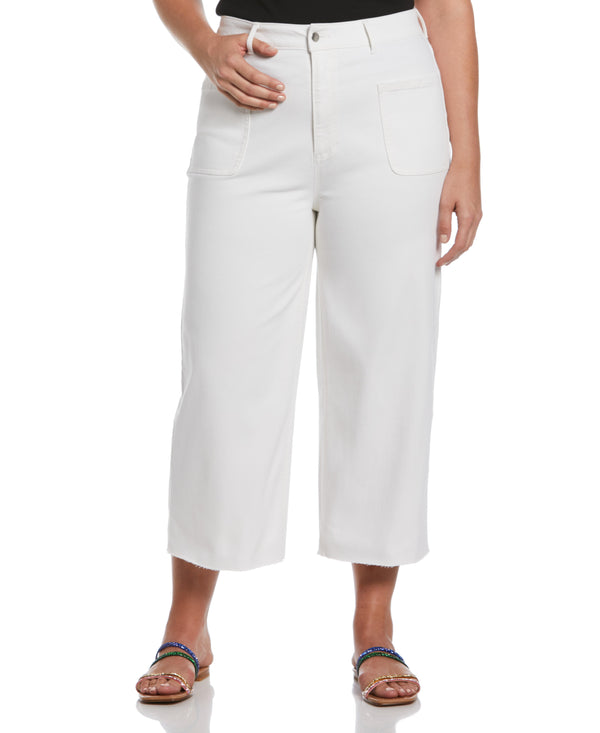 Rafaella Plus Size Cropped Wide Leg Jean
