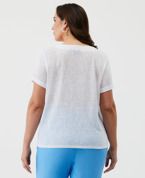 Rafaella Plus Size Eco Lace-Up Tee