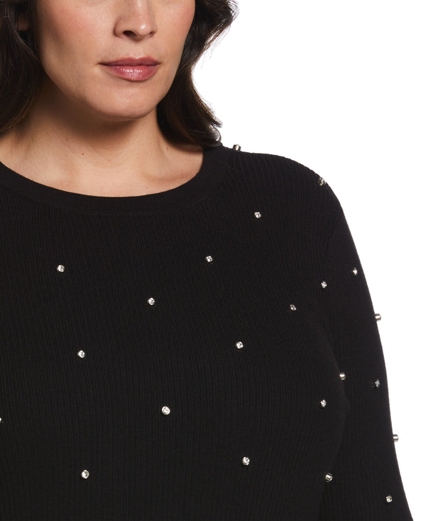 Rafaella Plus Size Embellished Sweater