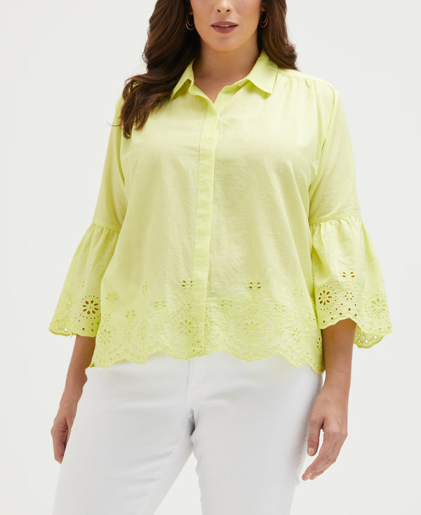 rafaella Plus Size Embroidered Blouse