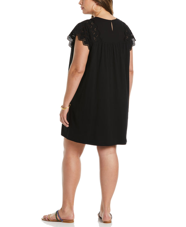 Rafaella Plus Size Knit Eyelet Tee Dress