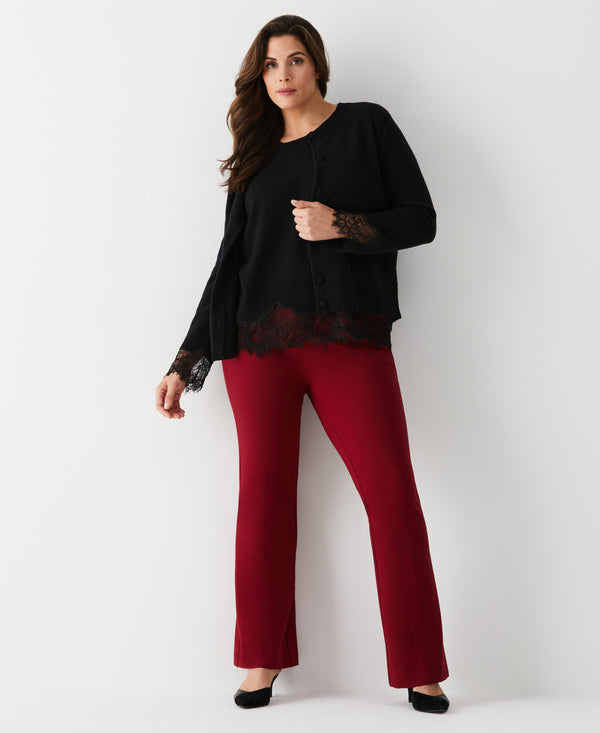 Rafaella Plus Size Lace Trim Shell