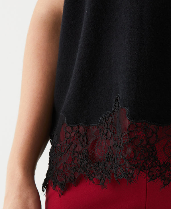 Rafaella Plus Size Lace Trim Shell