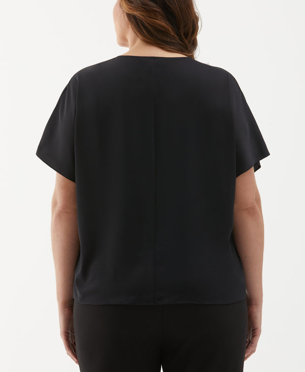 Rafaella Plus Size Layered Dolman Sleeve Blouse