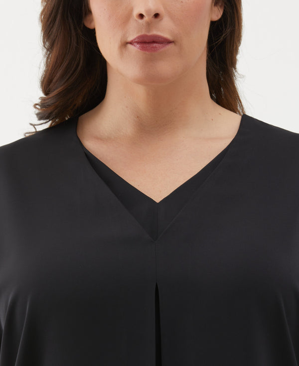 Rafaella Plus Size Layered Dolman Sleeve Blouse