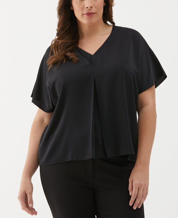 rafaella Plus Size Layered Dolman Sleeve Blouse
