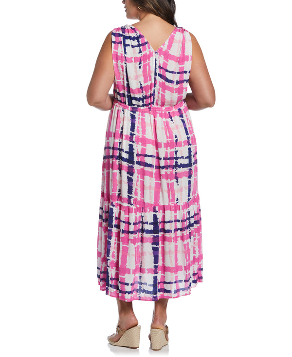 Rafaella Plus Size Paisley Print V-neck Maxi Dress