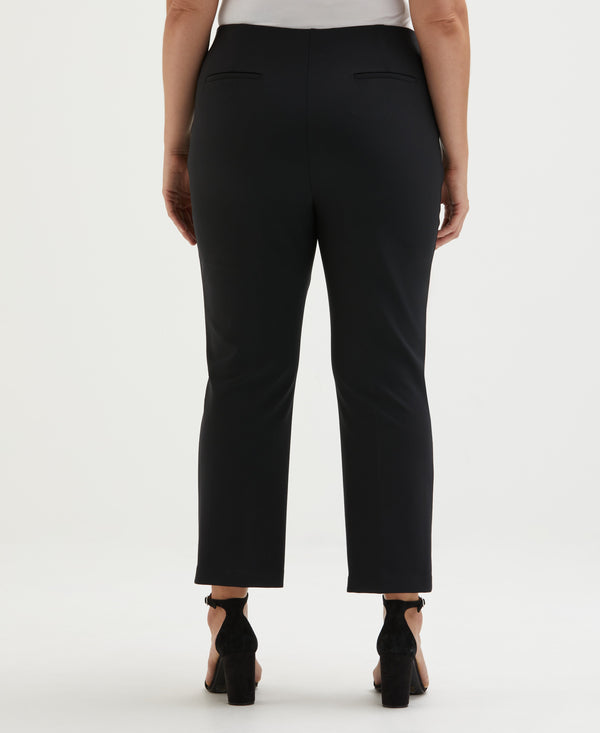 Rafaella Plus Size Pintuck Pull-On Crop Pant