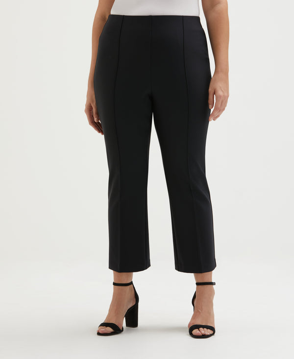 Rafaella Plus Size Pintuck Pull-On Crop Pant