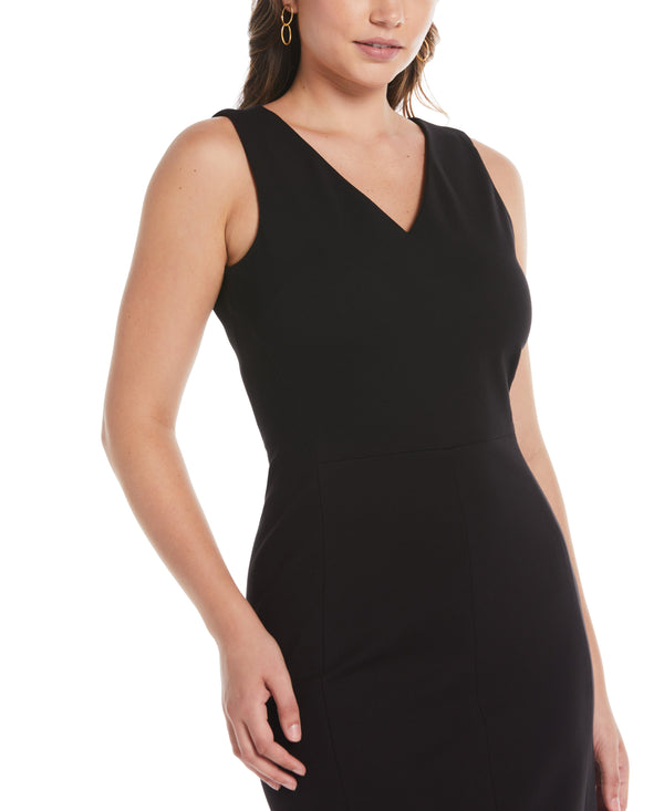 Rafaella Plus Size Ponte V-Neck Shift Dress