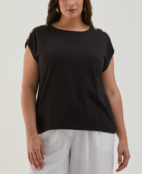 rafaella Plus Size Rivet Detail Tank Top