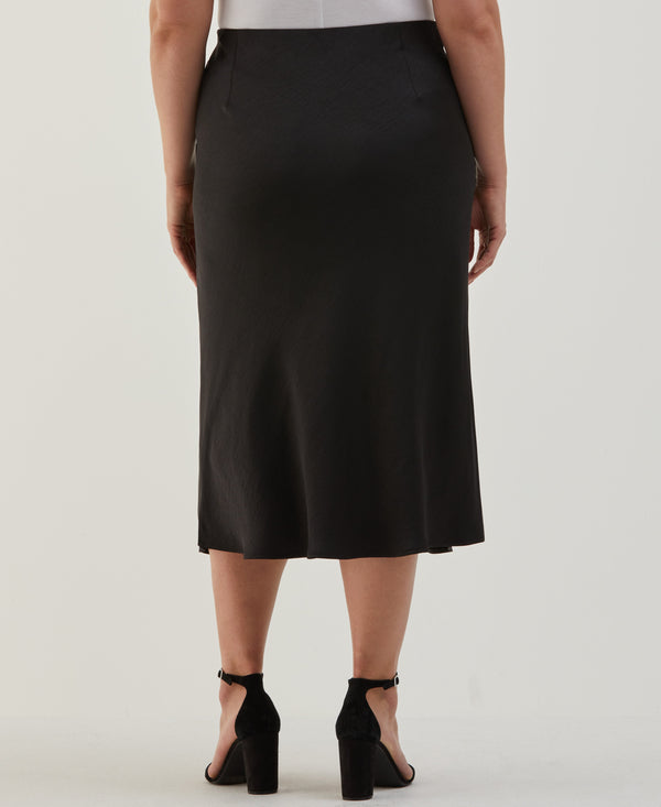Rafaella Plus Size Shine Midi Bias Skirt