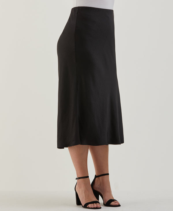 Rafaella Plus Size Shine Midi Bias Skirt