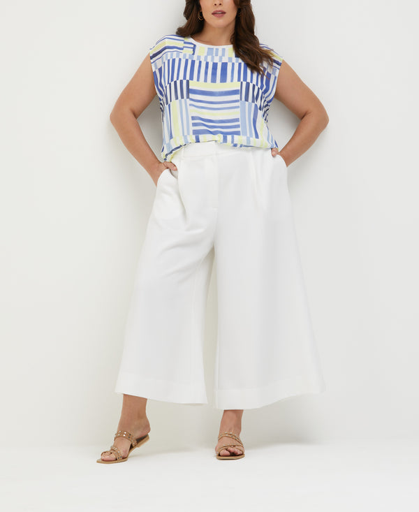 Rafaella Plus Size Wide Culotte Pant