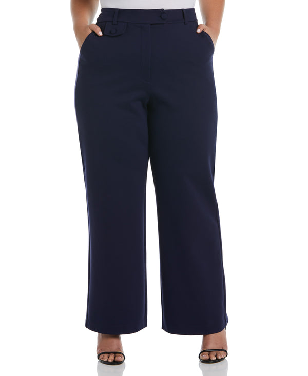 rafaella Plus Size Wide Leg Ponte Trouser