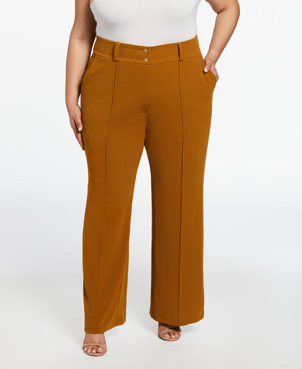 rafaella Plus Size Wide Waistband Wide Leg Pant