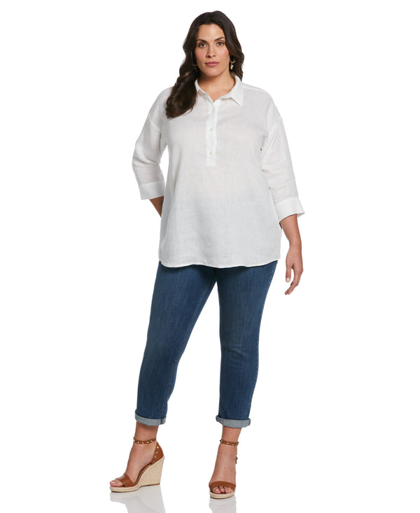 Rafaella Popover Linen Shirt