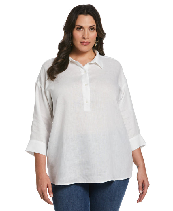 rafaella Popover Linen Shirt