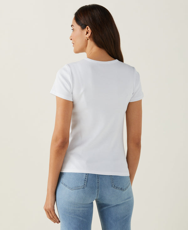 Rafaella Ribbed Crew Neck Tee