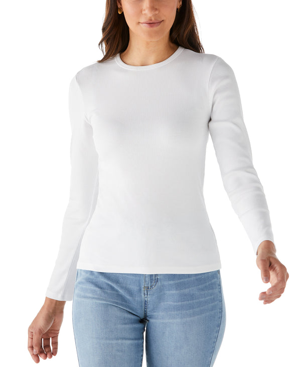 Rafaella Ribbed Crew Neck Tee