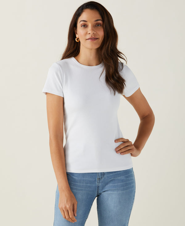 rafaella Ribbed Crew Neck Tee
