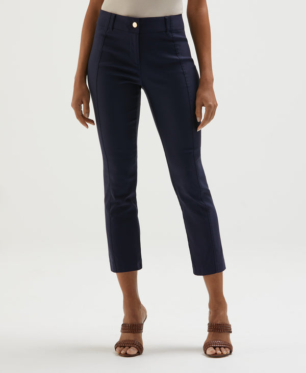 Rafaella Satin Luxe Straight Leg Crop Pant