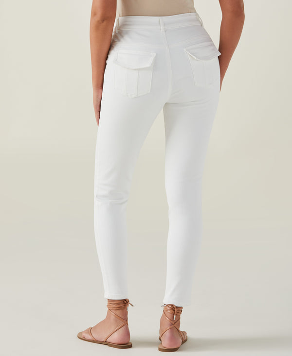 Rafaella Slim Leg Cargo Denim Pant