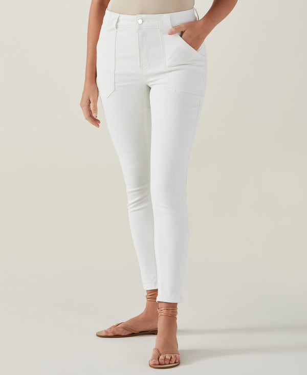 rafaella Slim Leg Cargo Denim Pant