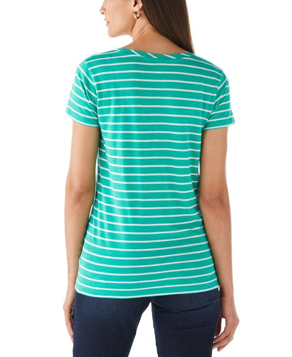 Rafaella Stripe Slub Tee