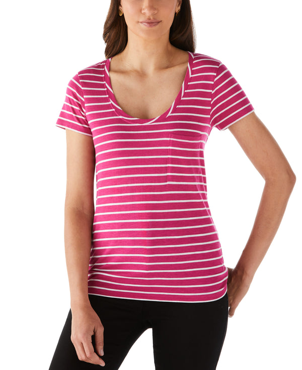 Rafaella Stripe Slub Tee