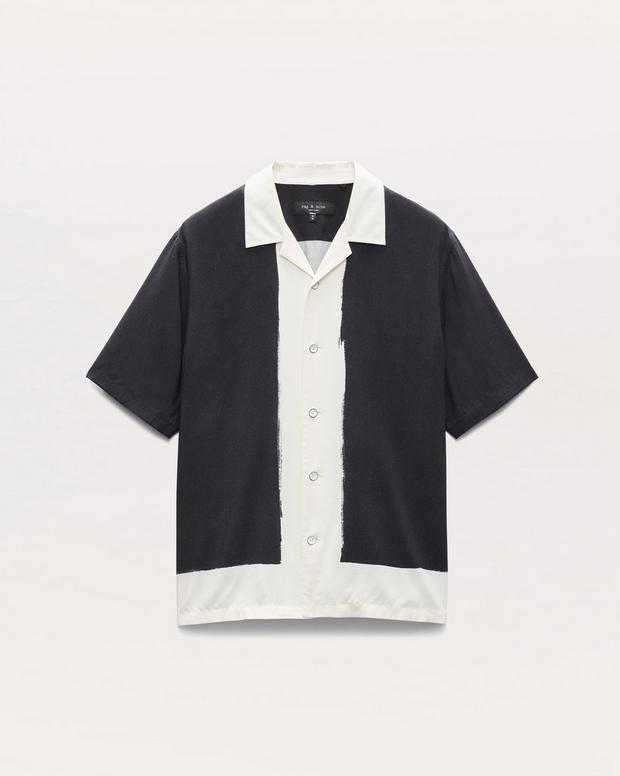 Rag & Bone Avery Relaxed Fit Painterly Print Woven Shirt