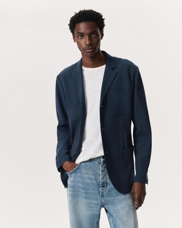 rag & bone Achilles Italian Cotton-Blend Knit Blazer