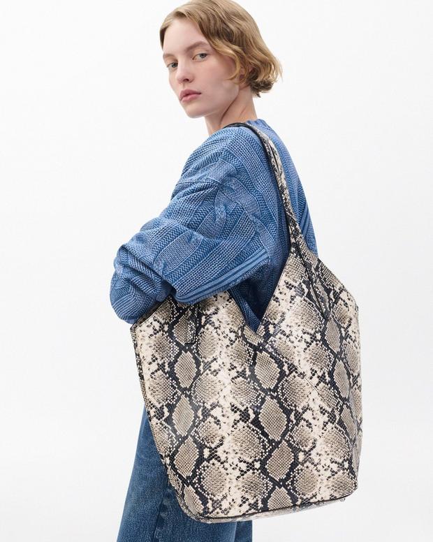 rag & bone Alix Snakeskin Leather Tote