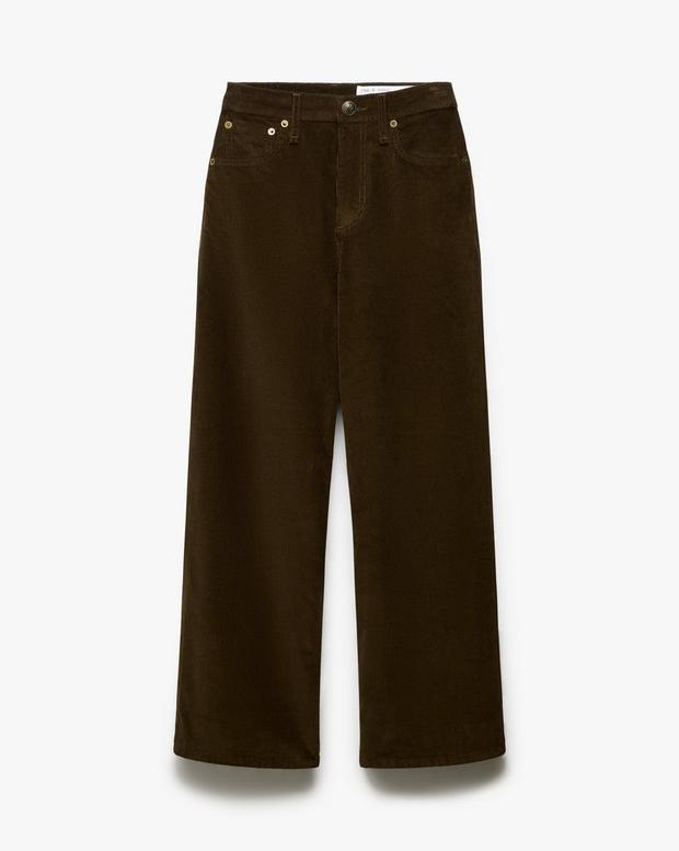 Rag & Bone Andi Ankle Wide-Leg Corduroy Pants