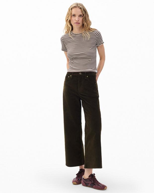 Rag & Bone Andi Ankle Wide-Leg Corduroy Pants