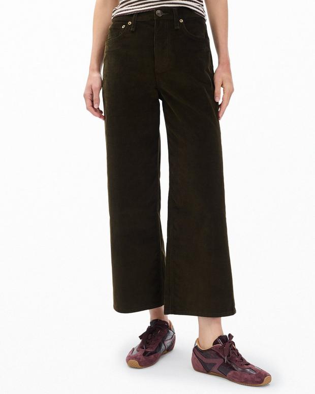 Rag & Bone Andi Ankle Wide-Leg Corduroy Pants