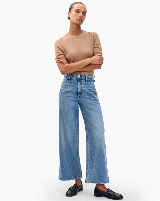 rag & bone Andi Ankle Wide-Leg Jeans