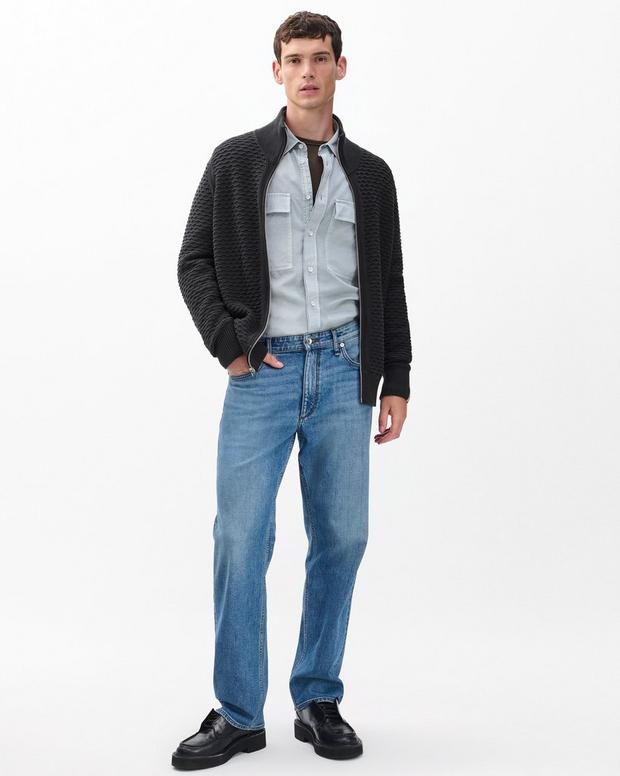Rag & Bone Andrew Cotton Full-Zip Sweater