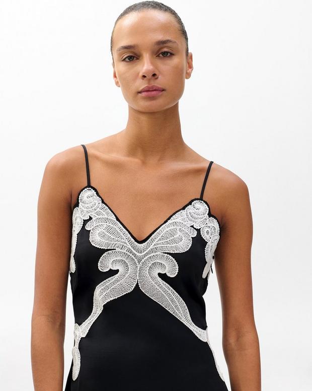 Rag & Bone Ann Embroidered Slip Dress