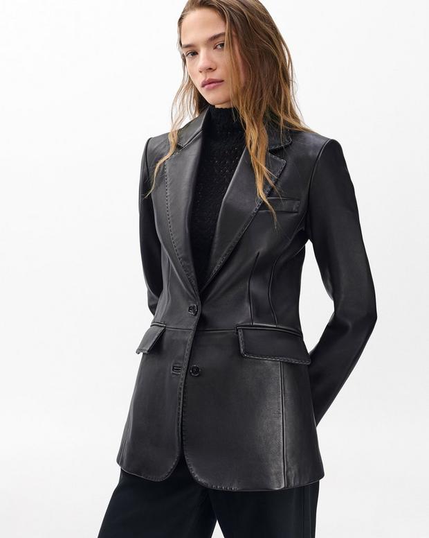 rag & bone Ash Lamb Leather Blazer