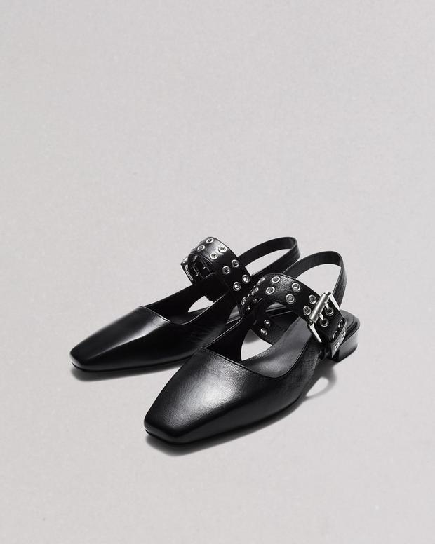 Rag & Bone Astra Leather Slingback Flats