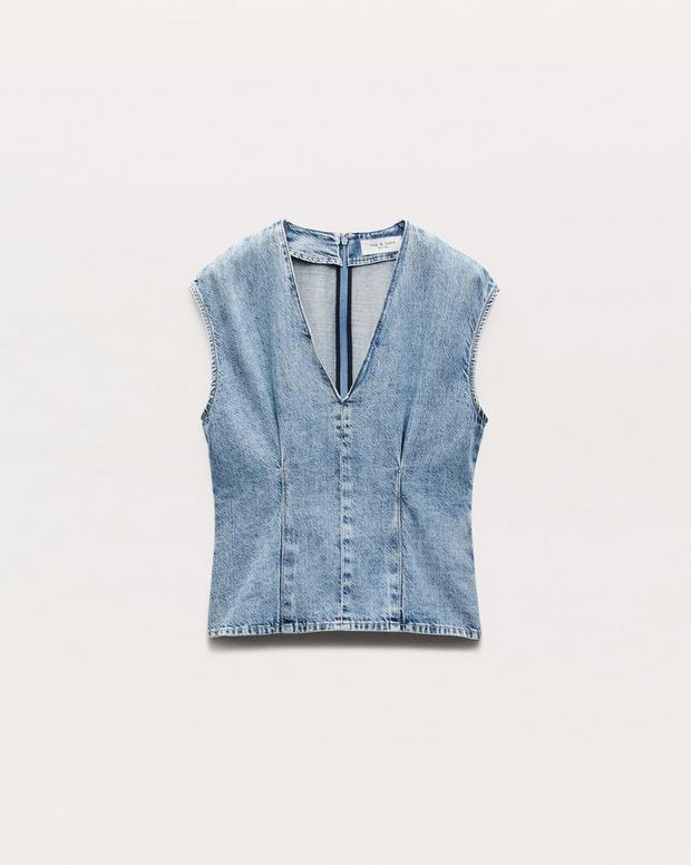 Rag & Bone Ava Denim Top