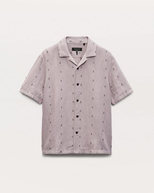 Rag & Bone Avery Embroidered Camp Shirt
