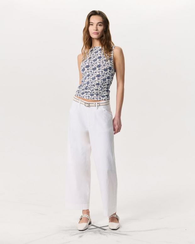rag & bone Banks Ankle-Length Linen-Blend Pants