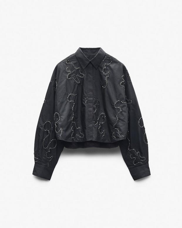 Rag & Bone Beatrice Embroidered Poplin Shirt